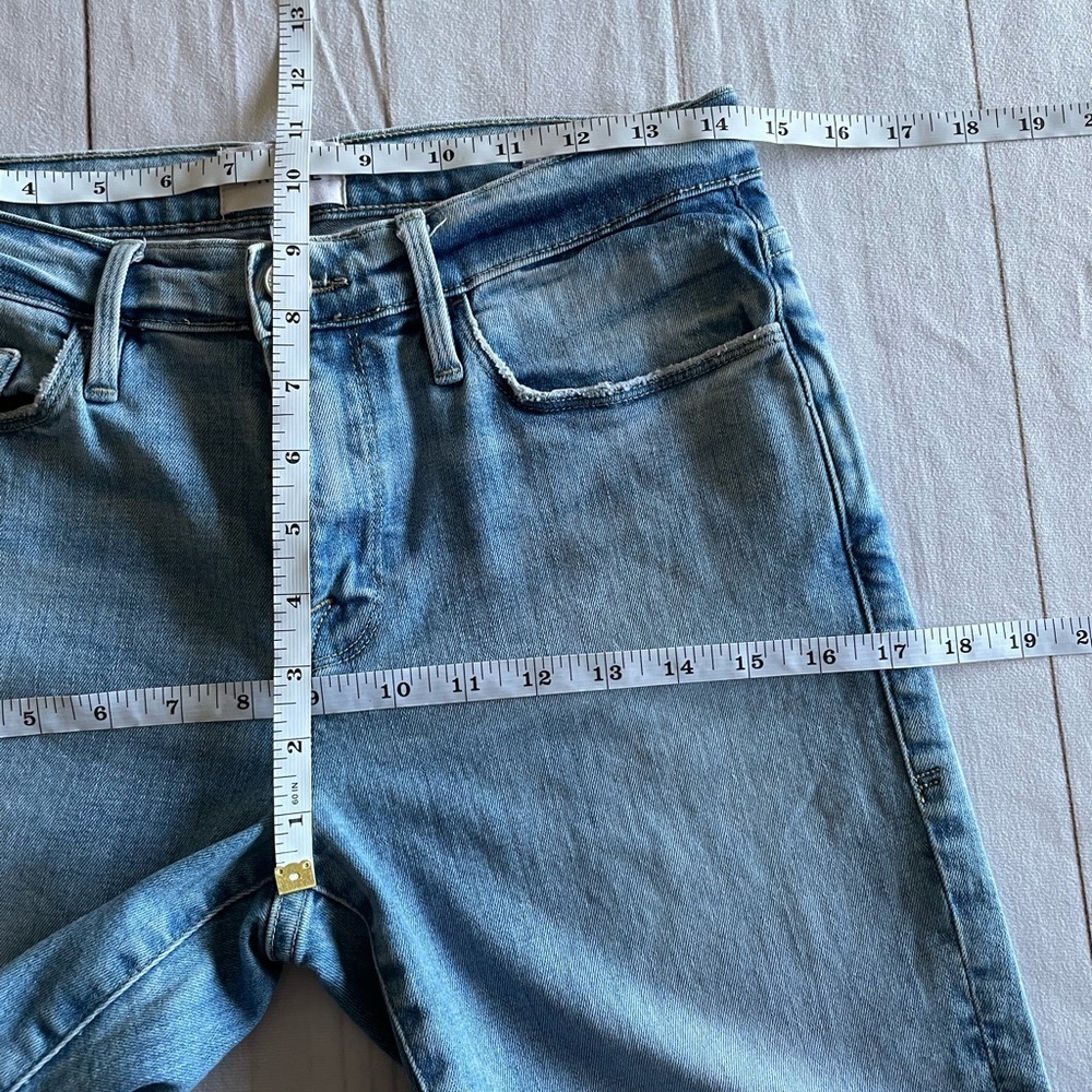 FRAME Le Skinny de Jeanne Jeans Women’s 28 Light Wash Blue Sleek Chic Organic - Picture 9 of 12